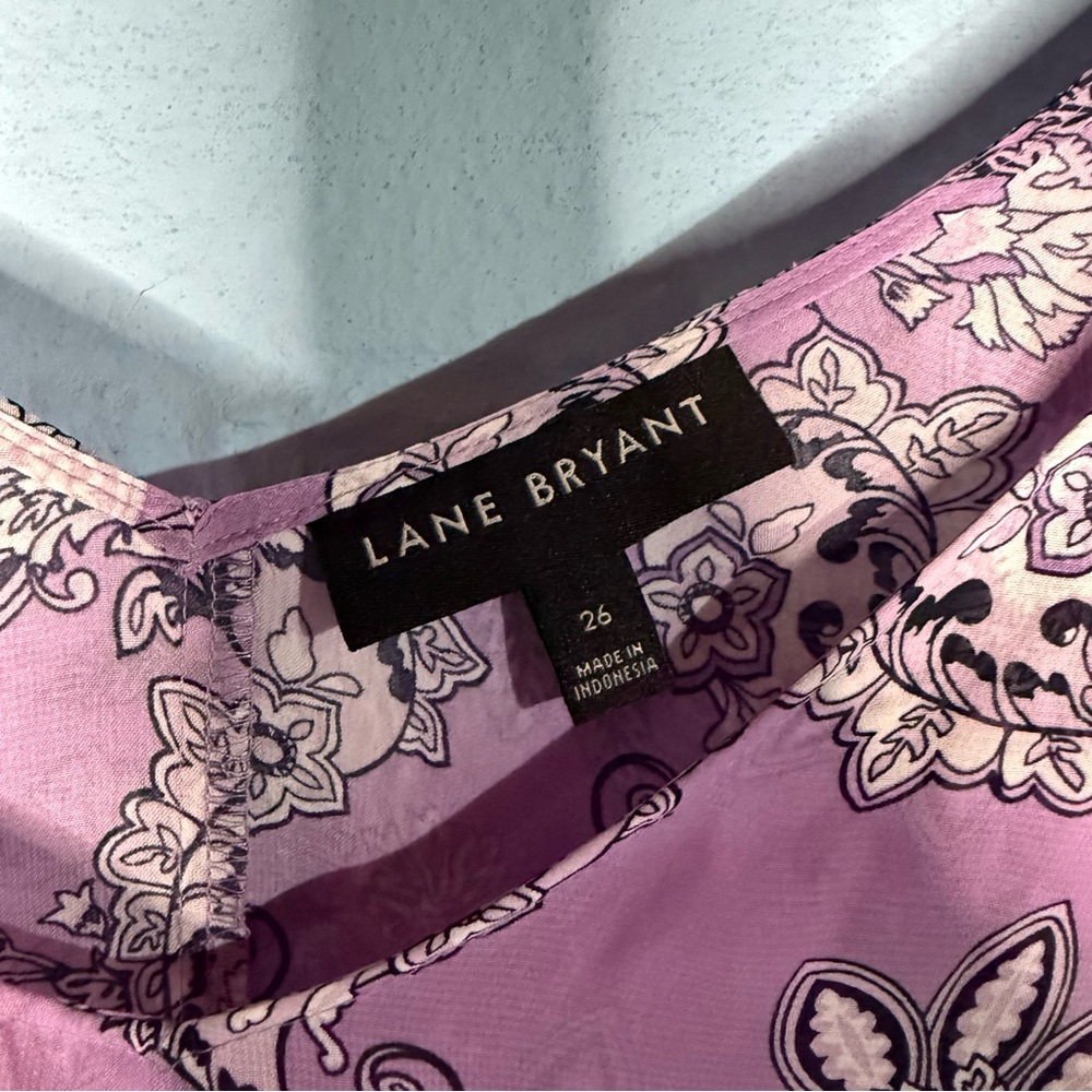 Lane Bryant Purple Floral Tank - Picture 4 of 4